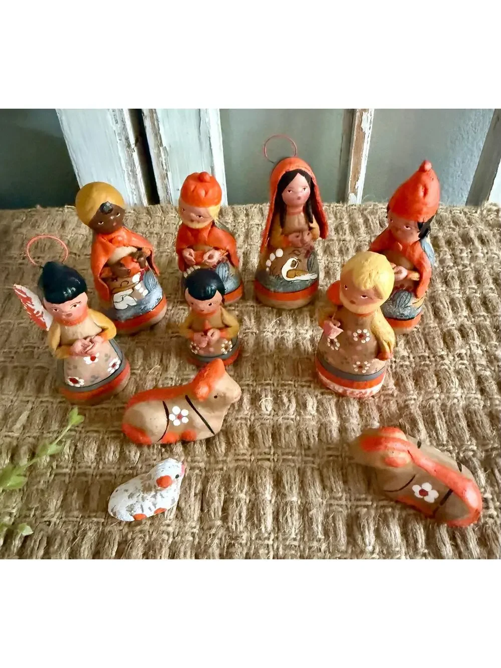 Mexican Terracotta Nativity Set | Hand Painted Folk Art